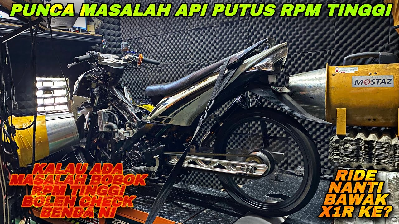 moto tersedut pada rpm tinggi masalah api atau minyak punca x1r sk jerking rpm tinggi